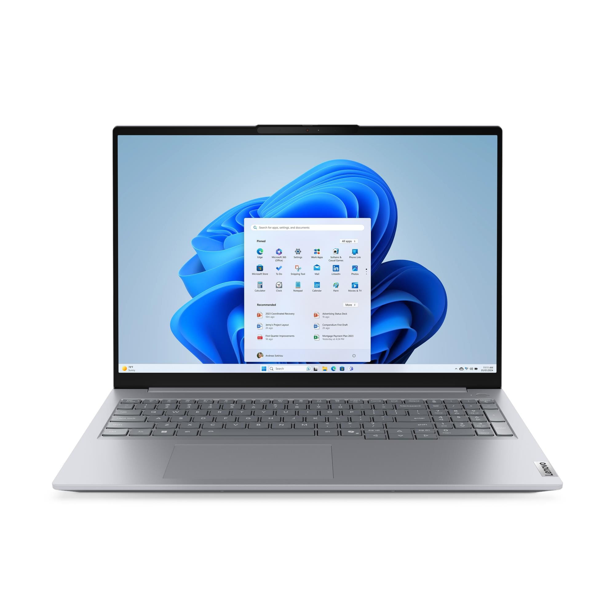 Lenovo ThinkBook 16-9 16" WUXGA Laptop, Core 7-240H, 32GB RAM, 512GB SSD, Windows 11 Pro