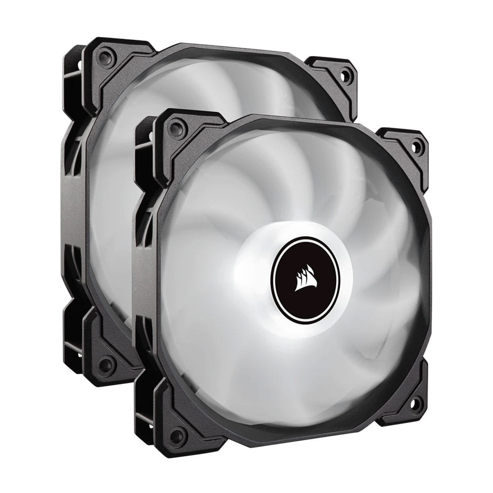 Corsair Air AF140 LED (2018) Low Noise 140mm Fan - White (2-Pack)
