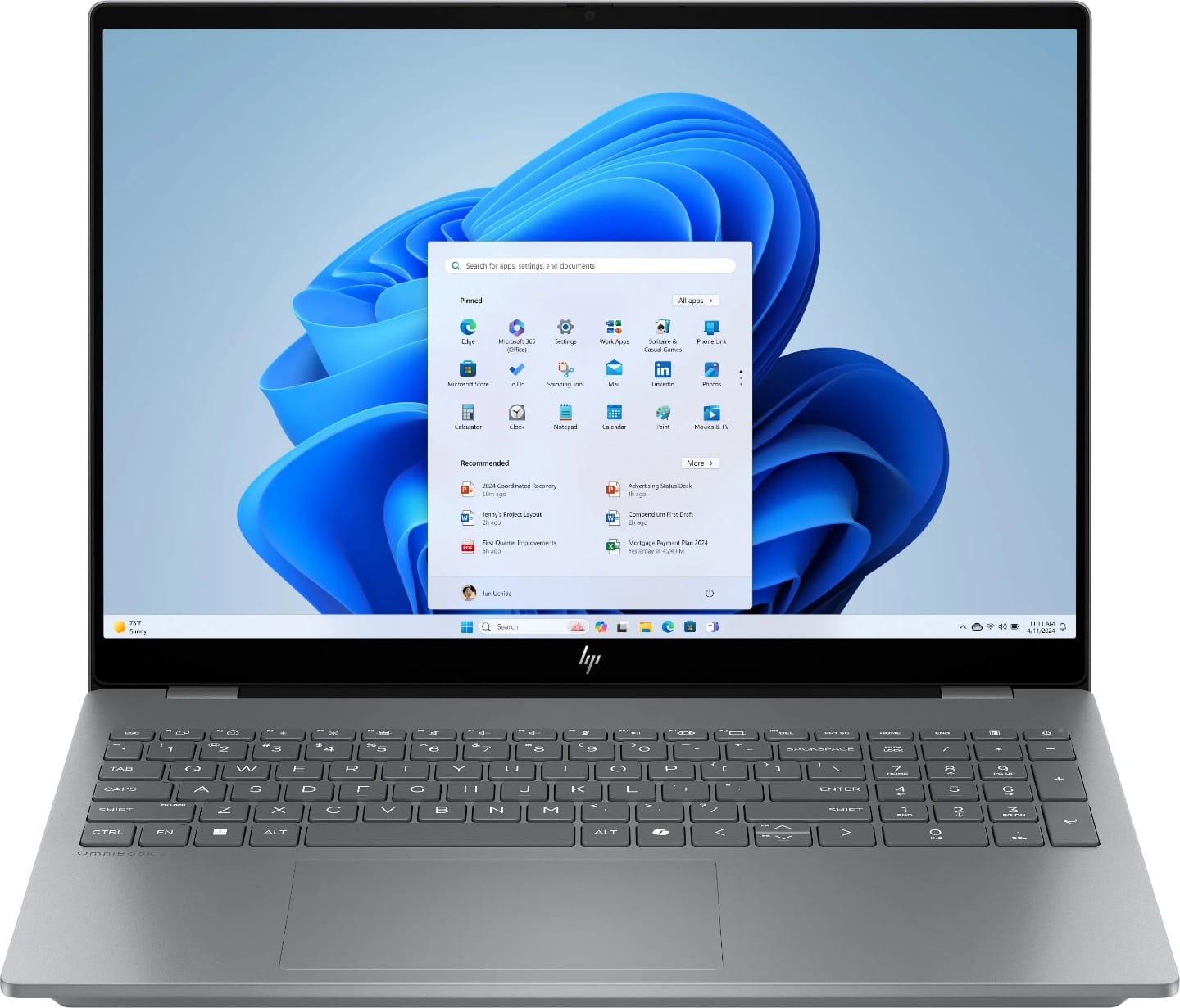 HP OmniBook 7 AI 16 16" 2K OLED Touchscreen Laptop, Ultra 7, 64GB RAM, 2TB SSD, RTX 4050, Windows 11 Home - Silver