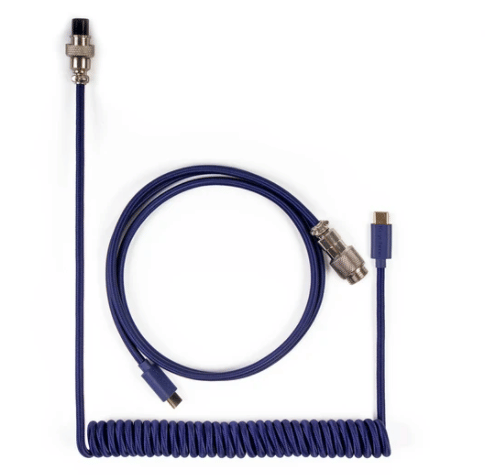 Keychron Custom Coiled Cable Aviator USB-C Blue