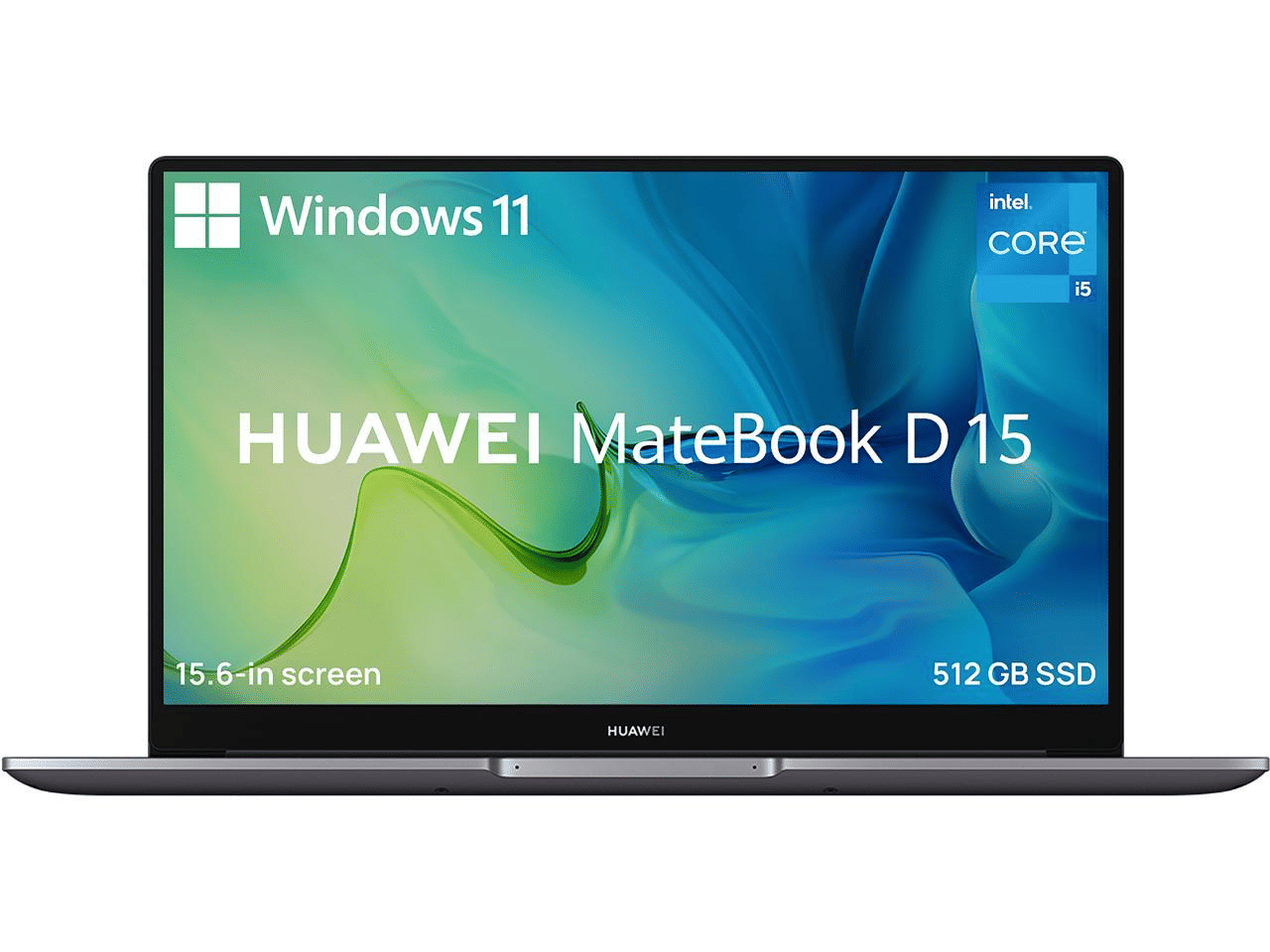 Huawei MateBook D15 15.6" Laptop, i5-1135G7, 8GB RAM, 256GB SSD, Windows 11 Home -  Mystic Silver