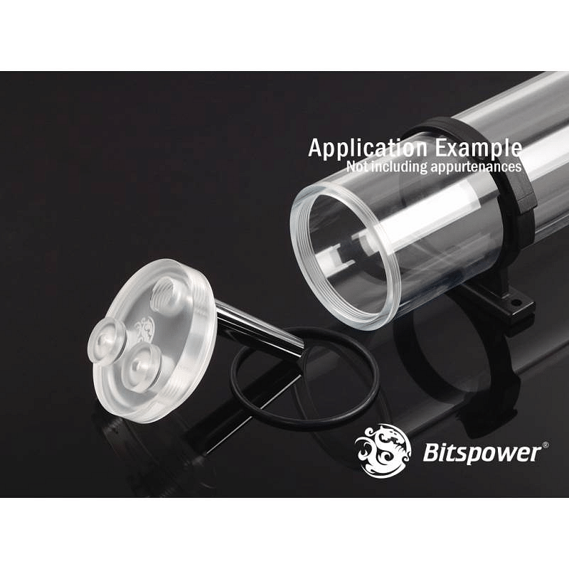 Bitspower DDC Pump Top With Reservoir Kit (100mm) - Clear/Clear