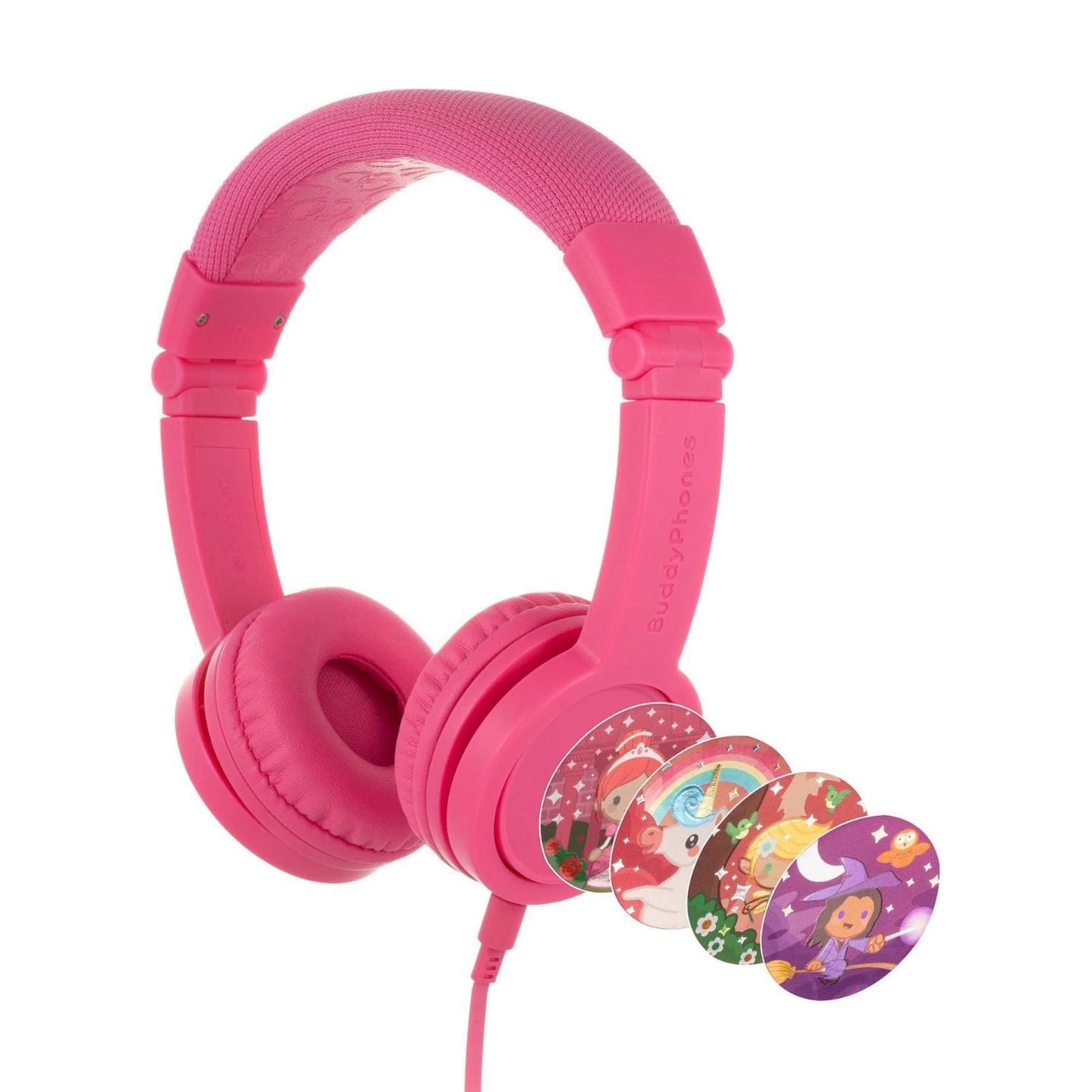 BuddyPhones Explore+ Foldable Headset With Inline Mic - Rose Pink