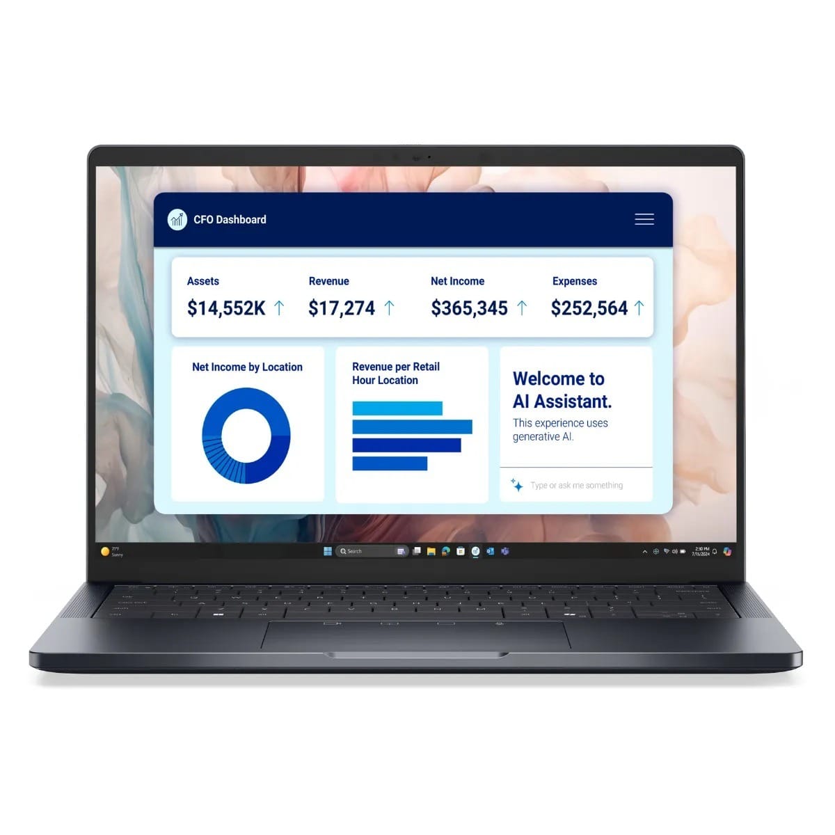 Dell Pro 14 14" FHD Laptop, IR Ultra 7-266V, 16GB RAM, 512GB SSD, Windows 11 Pro 
