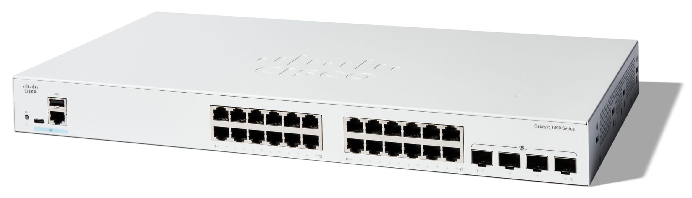 Cisco Catalyst 1300 24-Port Gigabit Ethernet 4x10G SFP+ Managed Network Switch
