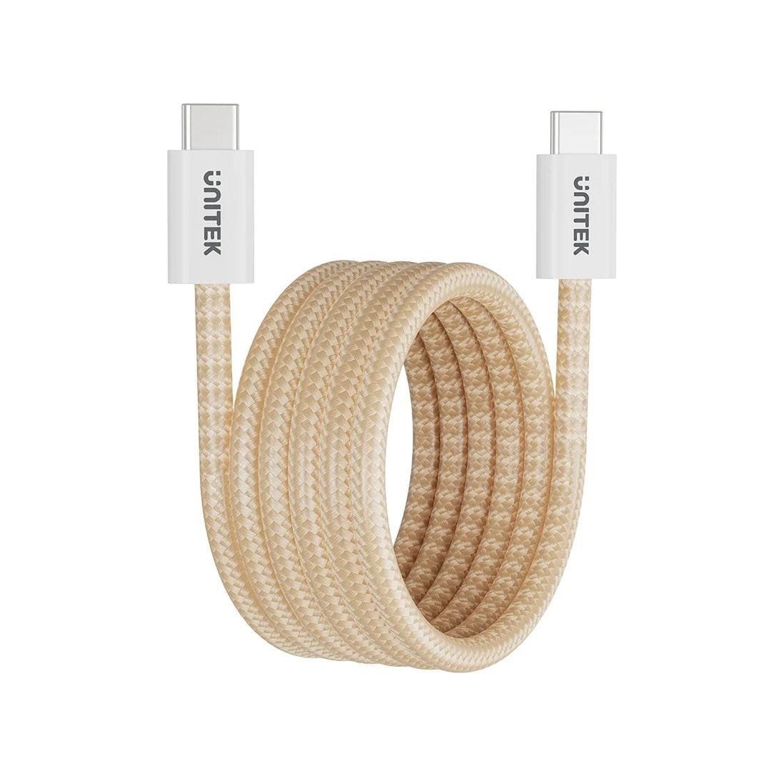 Unitek 100W Fast Charging Magnetic USB-C to USB-C 1m Cable - Cream Latte