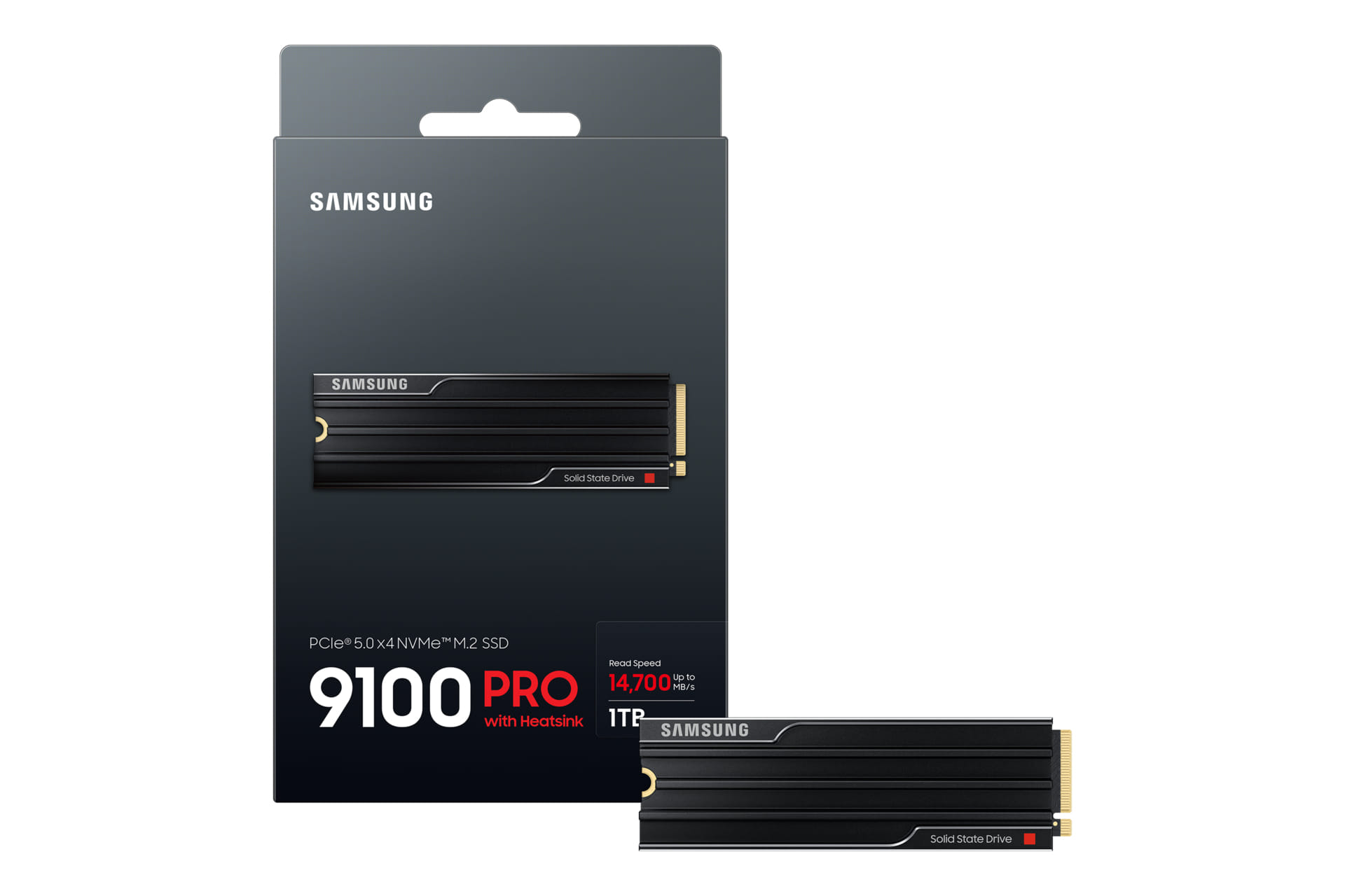 Samsung 9100 PRO 1TB Gen5 M.2 NVMe SSD - Heatsink
