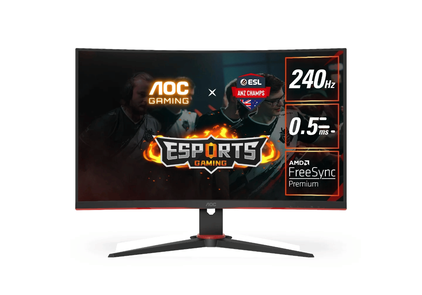 Manufacturer Refurbished AOC C27G2Z 27" Full HD 240Hz 1ms FreeSync Curved Computer Gaming Monitor
