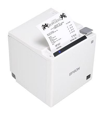 (Open Box) Epson TM-M30II-221 USB/Ethernet Interface Wired Thermal Receipt Printer - White