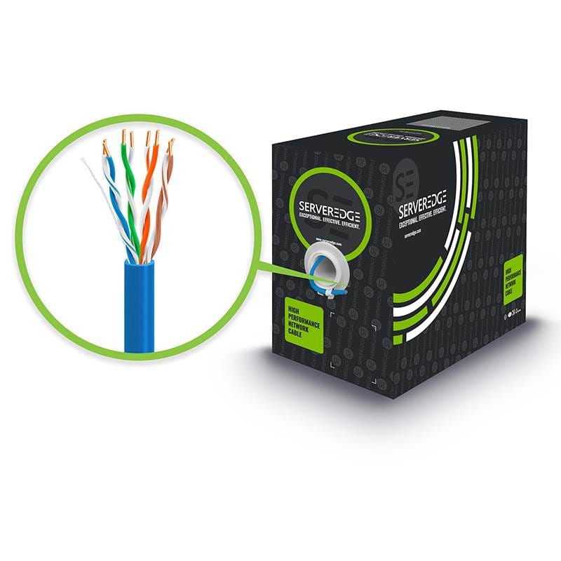 Serveredge CAT5E 305m Network Cable UTP PVC 24AWG - Blue