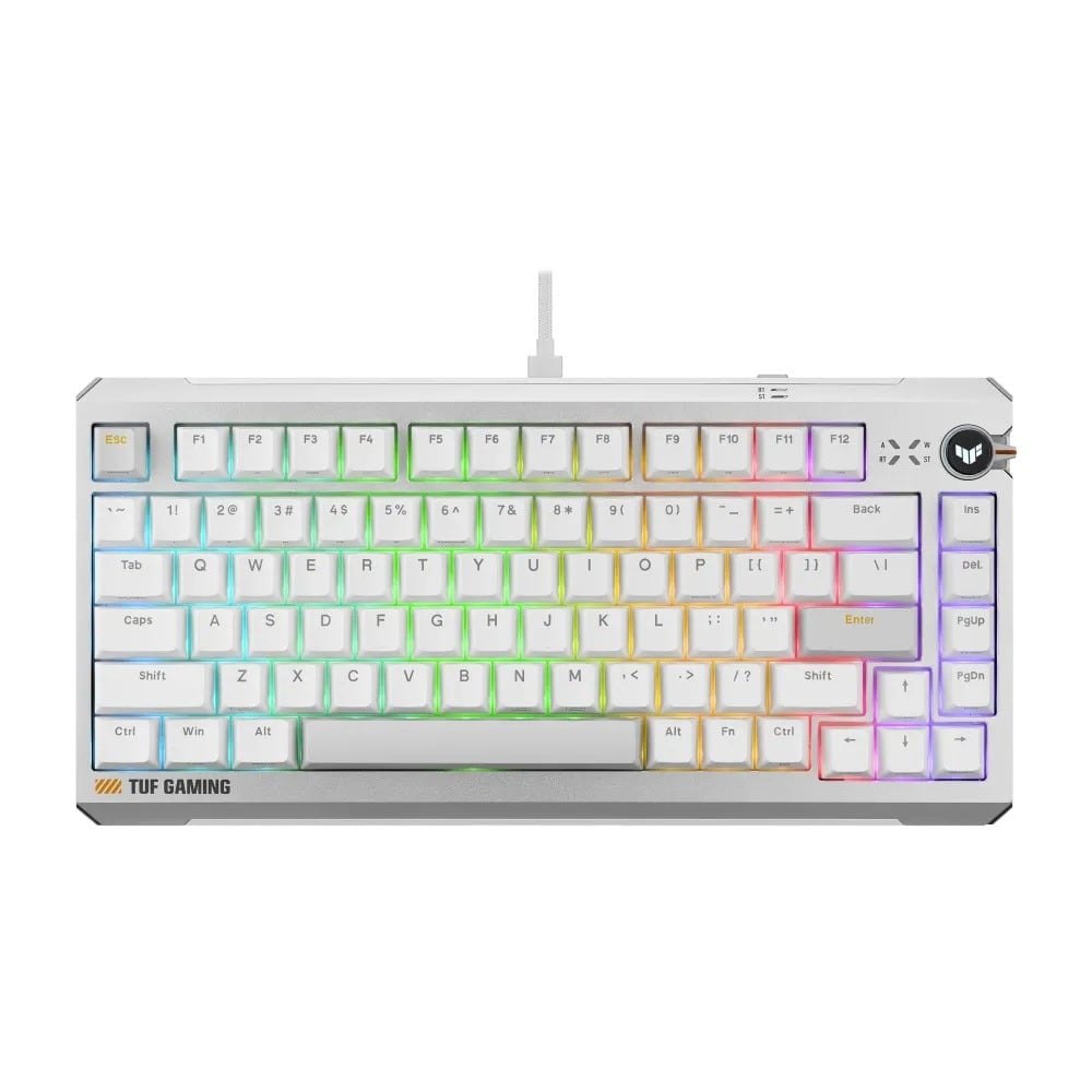 Asus TUF Gaming K4 Magnetic RGB Mechanical Keyboard - White