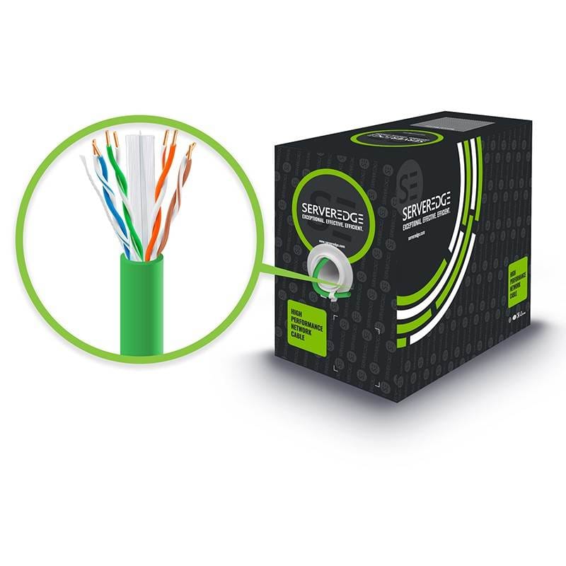 Serveredge CAT6 305m Network Cable UTP PVC - Green