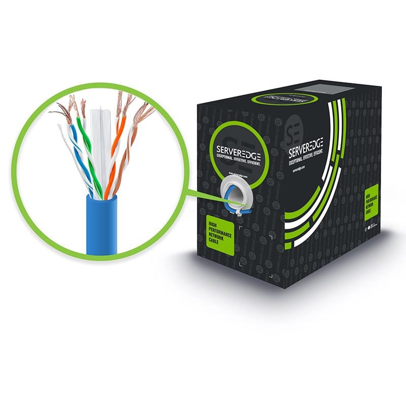 Serveredge CAT6 305m Network Cable UTP Stranded PVC 23AWG - Blue