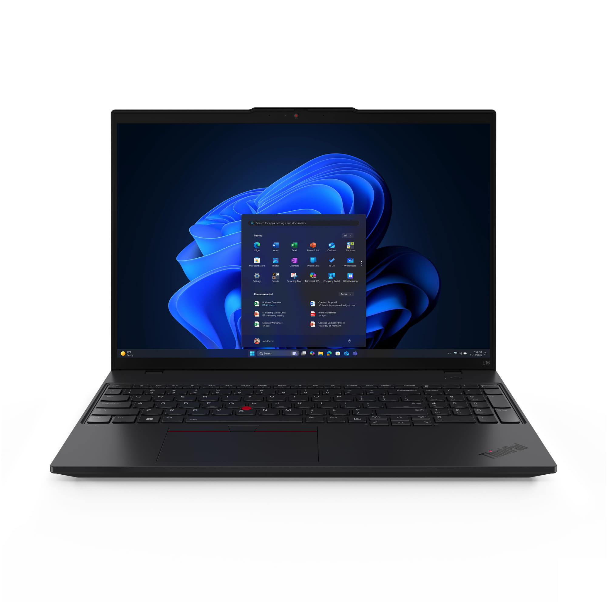 Lenovo ThinkPad L16 G2 16" WUXGA Touchscreen Laptop, Ryzen 7 PRO 250, 16GB RAM, 512GB SSD, Windows 11 Pro