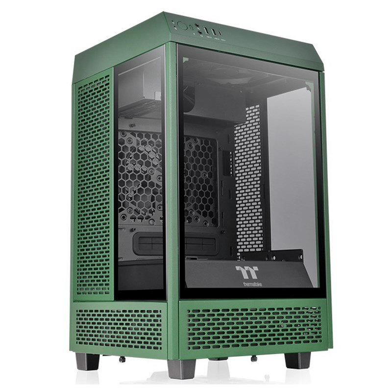 Thermaltake The Tower 100 Tempered Glass Mini-ITX Case - Racing Green Edition
