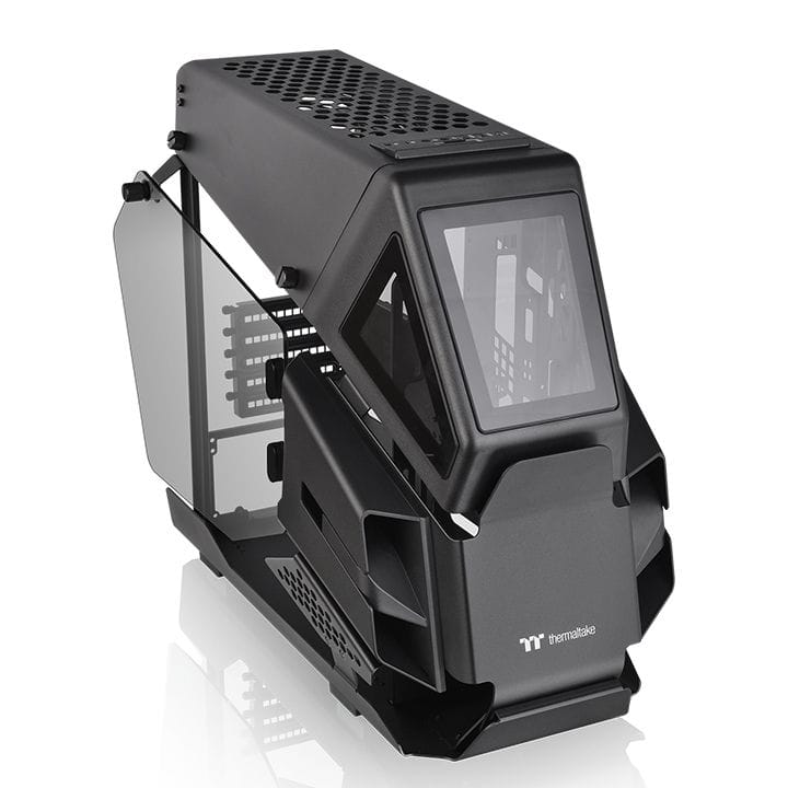 Thermaltake AH T200 Tempered Glass Panels Micro-ATX Computer Case - Black
