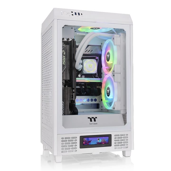 Thermaltake The Tower 200 Tempered Glass Mini-ITX Case Snow Edition