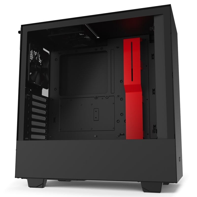 NZXT H510 Tempered Glass Mid-Tower ATX Case - Black/Red