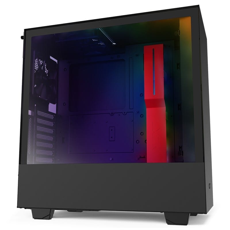 NZXT H510i Smart Tempered Glass Mid-Tower ATX Case - Black/Red