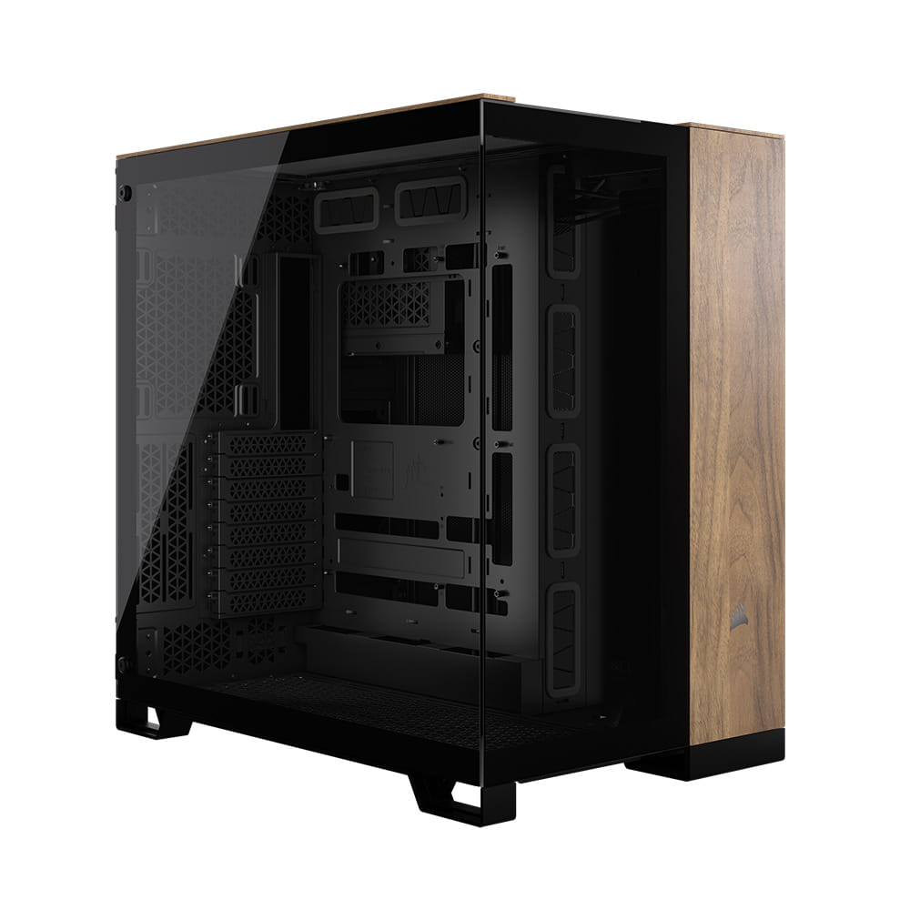 Corsair 6500X Mid-Twr Dual Chamber Case  - Black/Walnut Wood