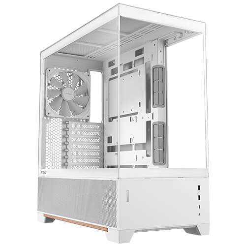 Antec C6 WOOD White Mid Tower ATX Tempered Glass Computer Case