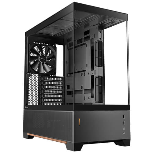 Antec C6 WOOD Black Mid Tower ATX Tempered Glass Computer Case