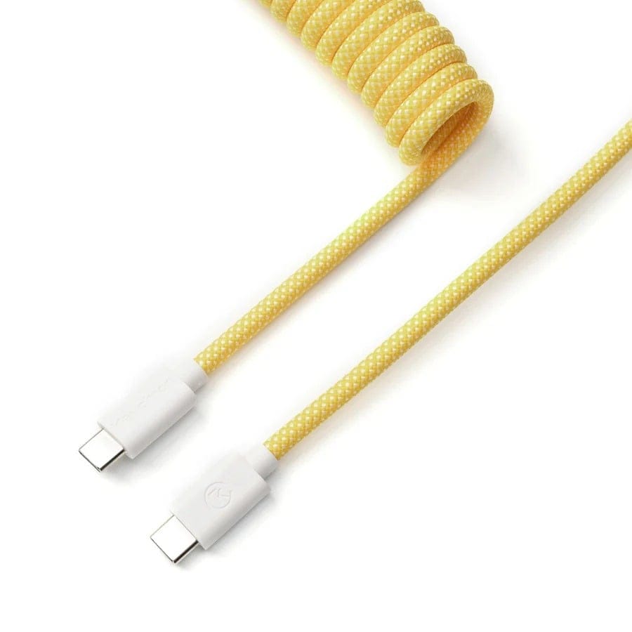Keychron Coiled Aviator 8K Straight Connector Cable - Yellow