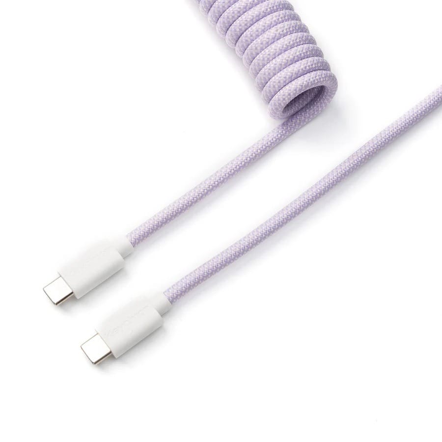 Keychron Coiled Aviator 8K Straight Connector Cable - Light Purple