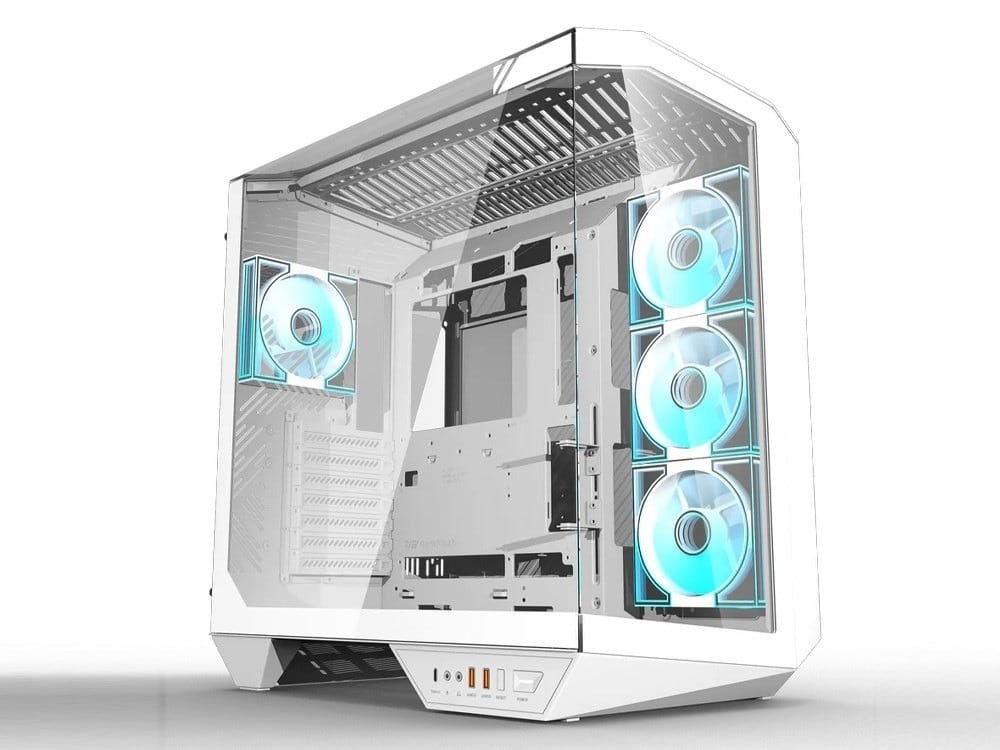 DarkFlash Three-side Glass ATX Computer Case With 4x ARGB Fans - White