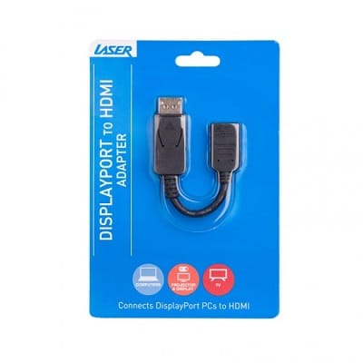 Laser DisplayPort to HDMI Adapter