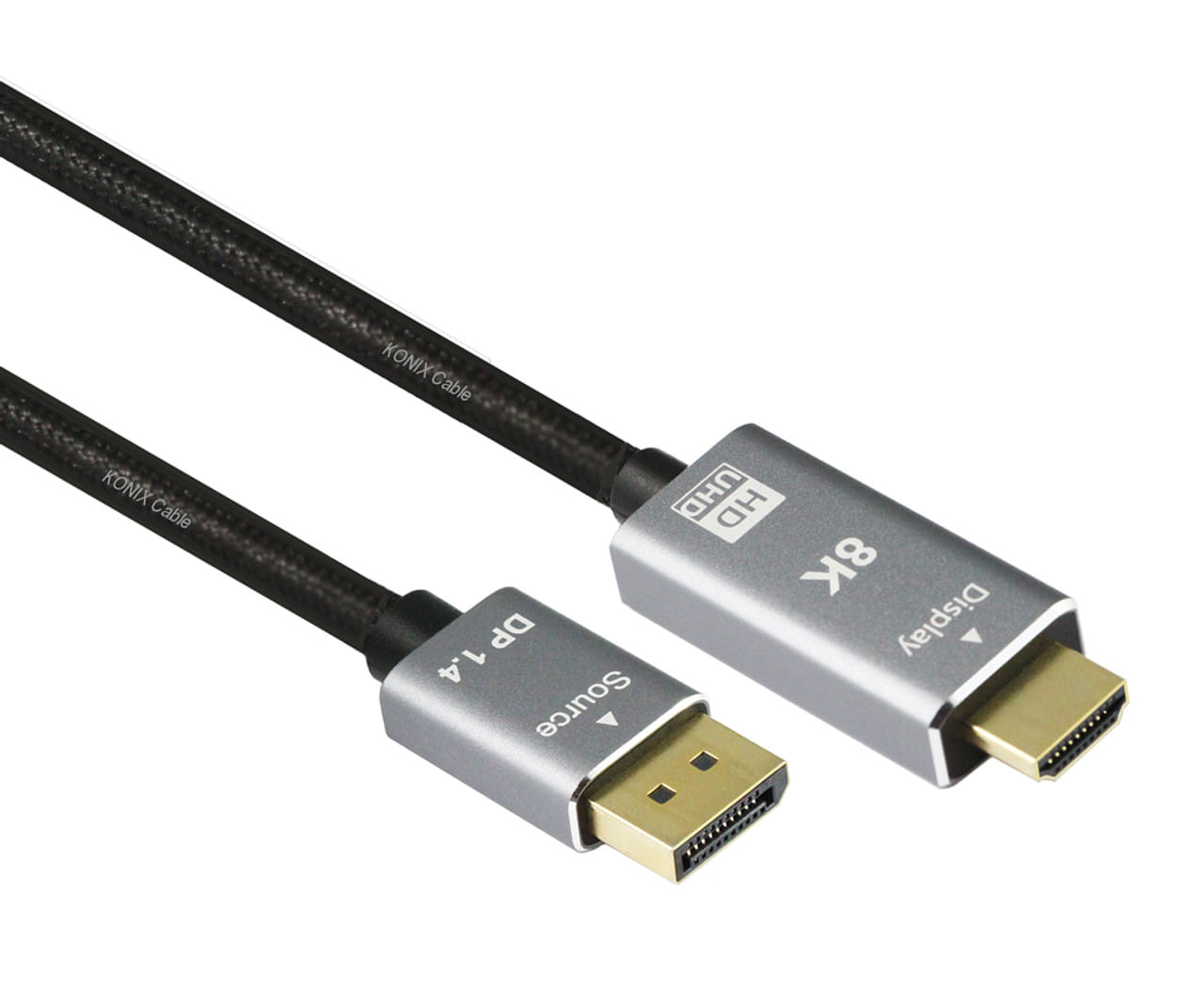 2M DisplayPort 1.4 to HDMI 2.1 Cable