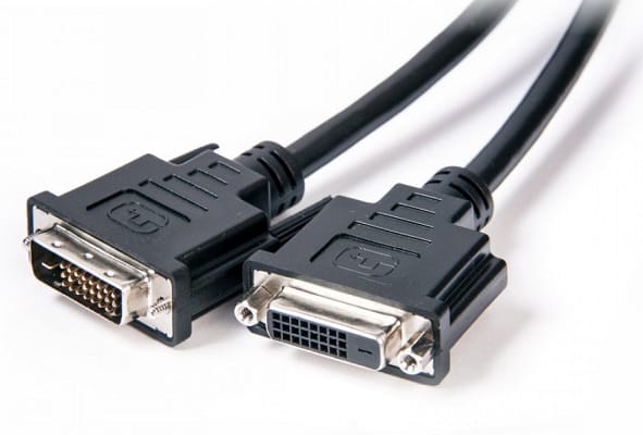 Connect 2m DVI-D Extension Video Cable Male to Female