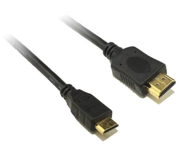 Mini HDMI to High Speed HDMI Cable 2m Male to Male