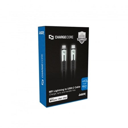 Laser ChargeCore MFI 50cm Lightning to USB-C Cable