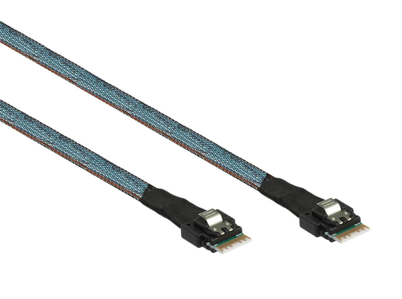 50CM 24G Slim SAS 4.0 SFF-8654 to SFF-8654 Cable