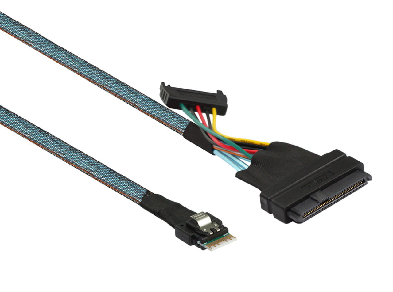 50CM 24G Slim SAS 4.0 SFF-8654 to SFF-8639 Cable