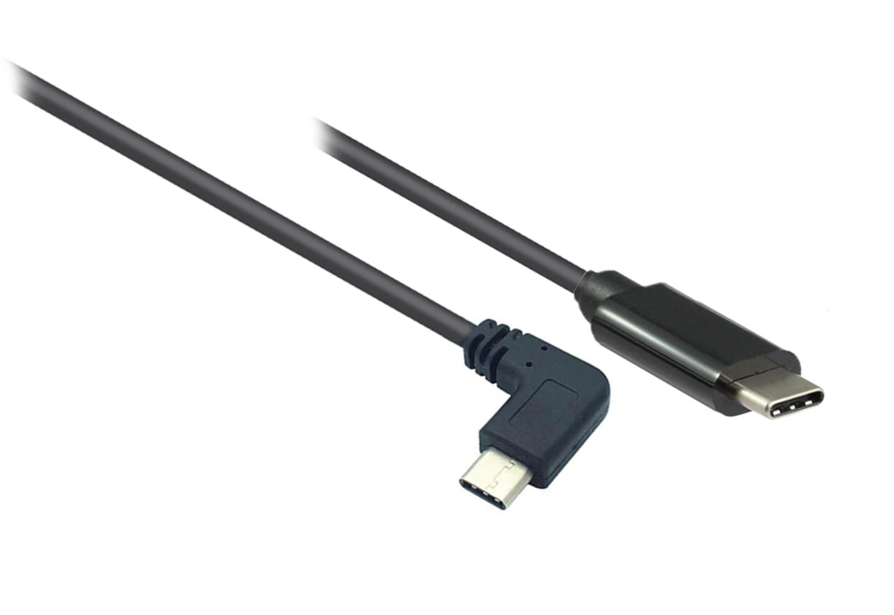 1M USB 3.1 USB-C M to Right Angle USB-C M Cable