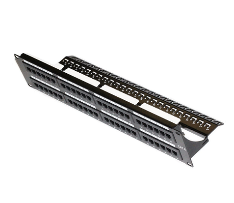 48-Port CAT6 Patch Panel With Cable Management