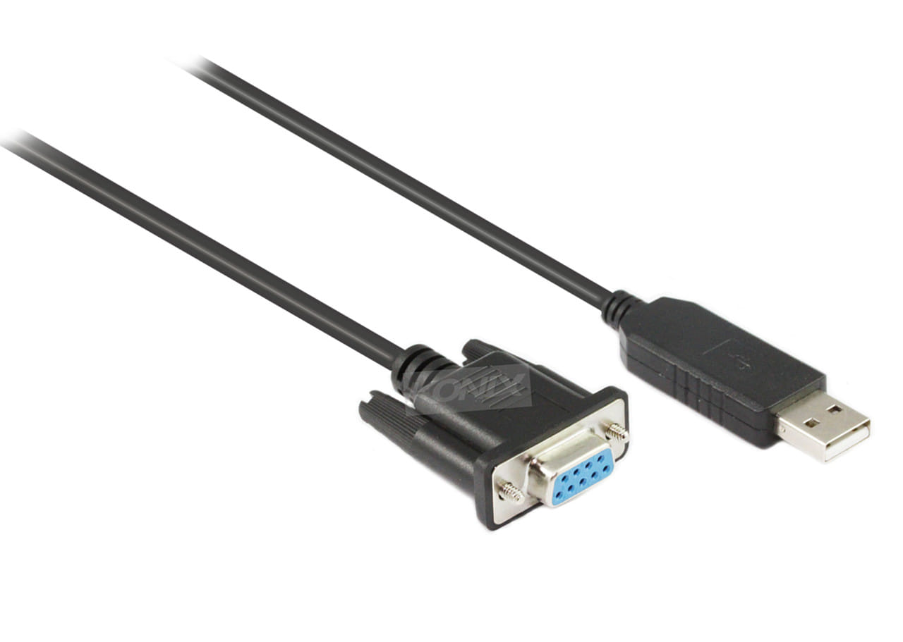 2M USB 2.0 to DB9F Null Modem Cable