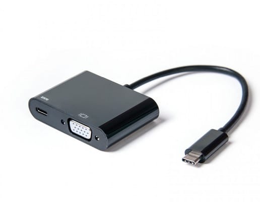 Connect 15cm USB-C-VGA Adapter With USB-C Power Delivery F
