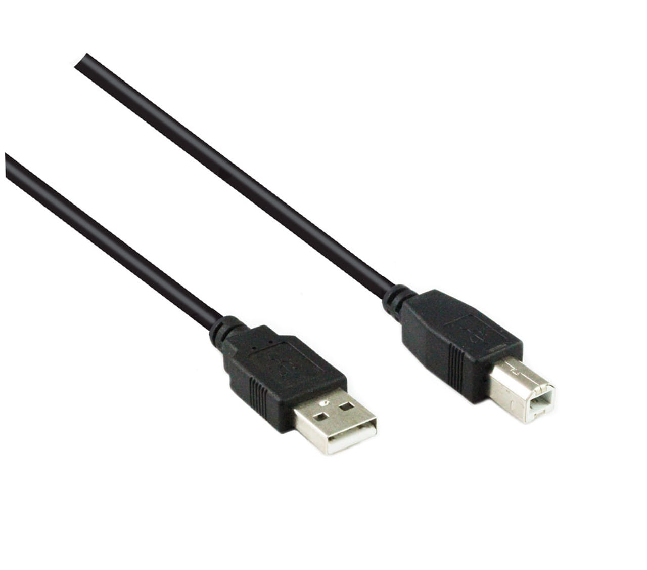 0.5M USB 2.0 AM/BM 28+24AWG Cable in Black