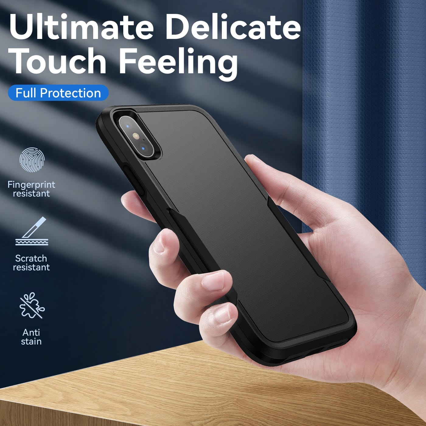 Phonix Apple iPhone XS Max Armor Light Case - Black