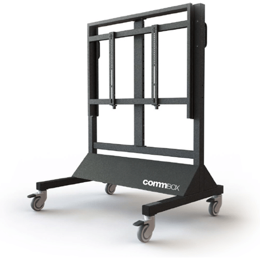 Commbox Monitor Stand Commbox Trolley Adjustable Fixed Height Trolley - UpTo 86
