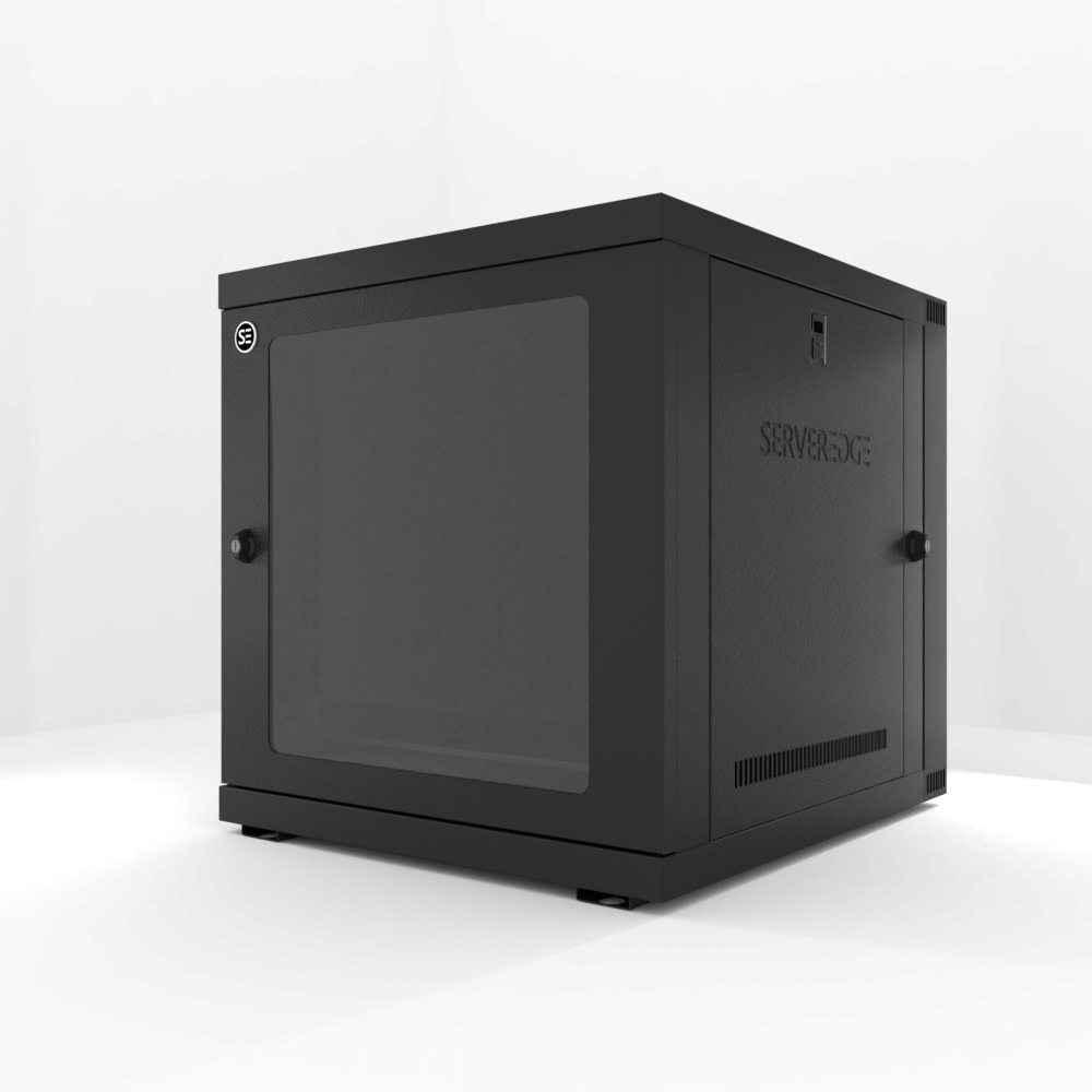 Serveredge 12RU 600mm Wide & 700mm Deep Fully Assembled Swing Frame Hinged Wall Mount Cabinet