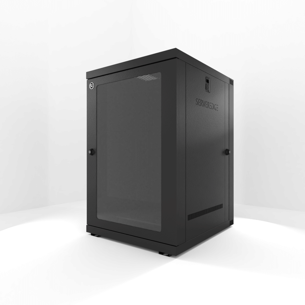 Serveredge 18RU 600mm Wide & 700mm Deep Fully Assembled Swing Frame Hinged Wall Mount Cabinet