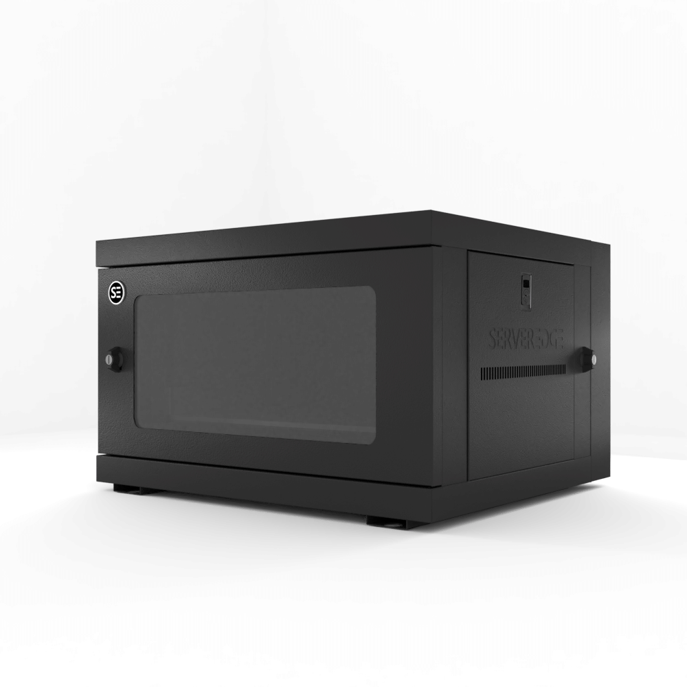 Serveredge 6RU 600mm Wide & 550mm Deep Fully Assembled Swing Frame Hinged Wall Mount Cabinet