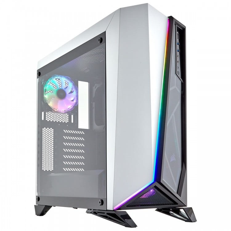 Corsair Carbide SPEC-OMEGA RGB Mid-Tower Tempered Glass Gaming Case, Black & White 
