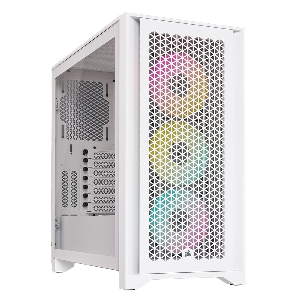 Corsair iCUE 4000D RGB AIRFLOW Mid-Tower Case - True White

