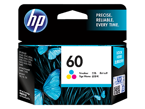HP 60 Tri-Colour Ink, 165 Page Yield