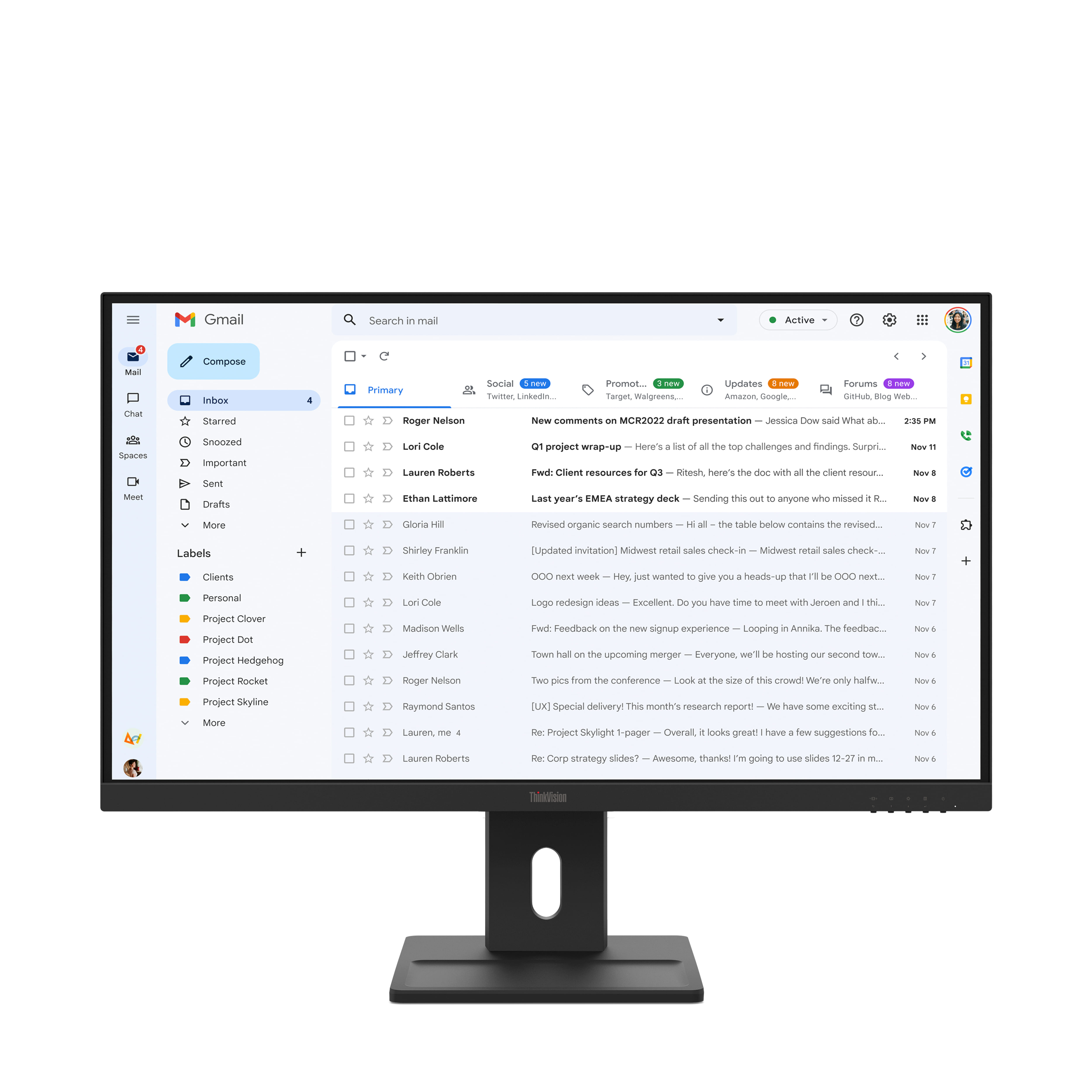 Lenovo E27-40 27" FHD WLED IPS 100Hz Height Adjustable Monitor
